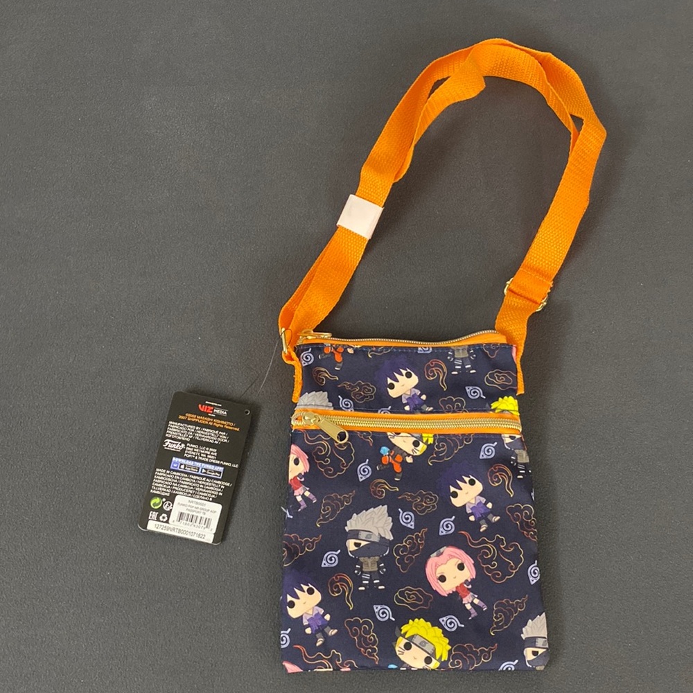 NWT Funko Pop Naruto crossbody Passport Travel Bag